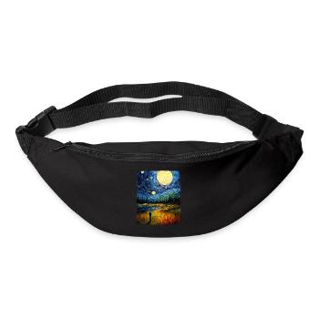 Golfer Golfer Golf Game Starry Night Painting - Bum bag - black - Front