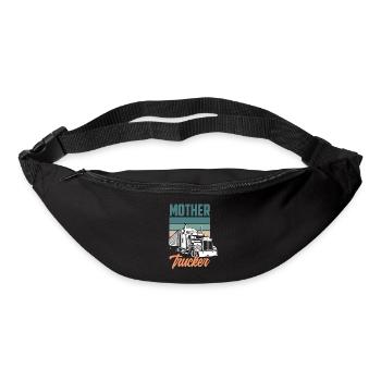 Rétro chauffeur de camion jeu de mots cadeau - Sac banane - noir - Devant