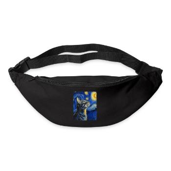 American Shorthair Cat Starry Night Painting - Bum bag - black - Front