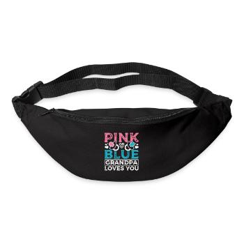 Pink or blue grandpa loves you - Gürteltasche - Schwarz - Vorne
