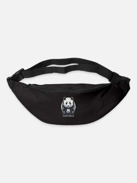 Geometrische Kunst Panda Bär Pandas - Gürteltasche - Schwarz