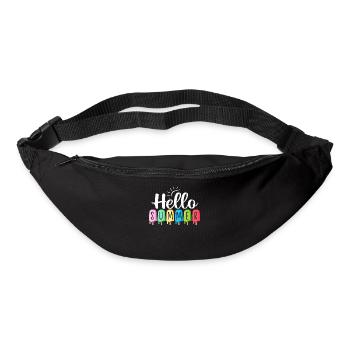 Hallo Sommer Eis am Stiel Lustige Sommer Snacks Gefroren - Gürteltasche - Schwarz - Vorne