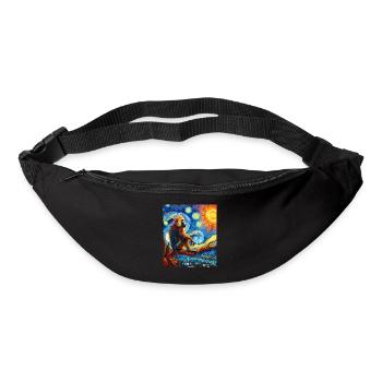 Baboon Monkey Starry Night Painting - Bum bag - black - Front