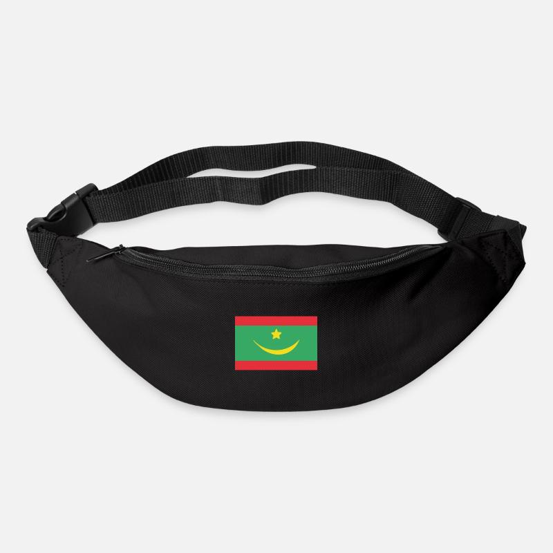 Drapeau de la Mauritanie - Sac banane - noir