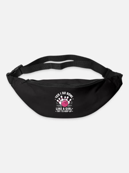 Yes I Do Bowl like a Girl Try to keep Up Funny Bow - Bum bag - black