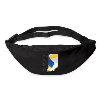Real Volleyball in Indiana State Map IN - Bum bag - black - Front