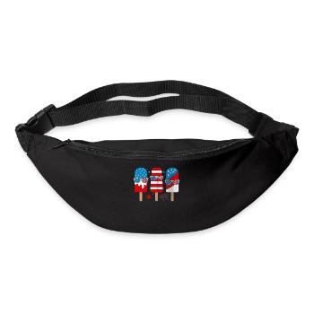 Eis am Stiel USA 4. Juli Patriotischer Amerikaner - Gürteltasche - Schwarz - Vorne