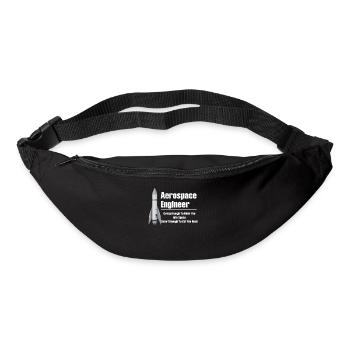 Luft- Und Raumfahrtingenieur, Der Verrückt Genug - Gürteltasche - Schwarz - Vorne