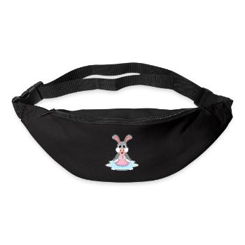 Lapin Flamant - Sac banane - noir - Devant