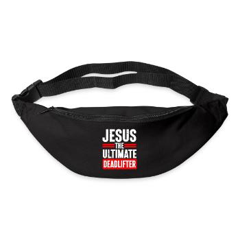 Jesus Ultimate Deadlifter Workout Christian Gym - Bum bag - black - Front