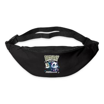 3. Geburtstag Kindergeburtstag Gaming Panda - Gürteltasche - Schwarz - Vorne