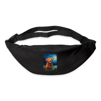 Chesapeake Bay Retriever Dog Starry Night Painting - Bum bag - black - Front