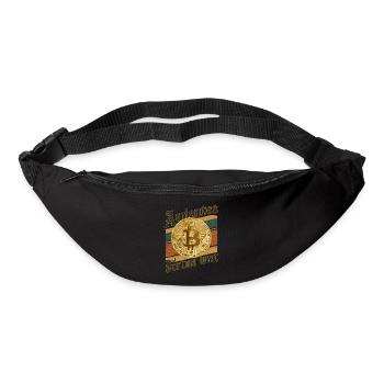 Retro Bitcoin Audentes Fortuna Iuvat Krypto - Gürteltasche - Schwarz - Vorne