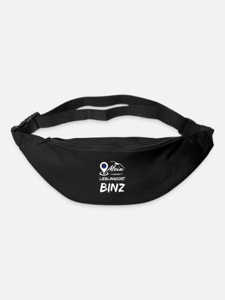 Binz mein Lieblingsort-Ostseebad Binz-Möwe Anker - Gürteltasche - Schwarz