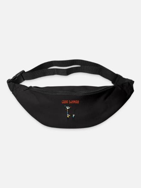 Cat Lover Katze Miró Kunst Malen Katzendame Lustig - Gürteltasche - Schwarz