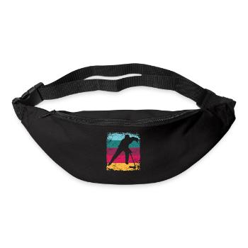 joueurs de hockey sur glace vintage hockey sur glace - Sac banane - noir - Devant