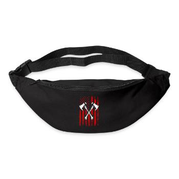axe throwing american flag - Gürteltasche - Schwarz - Vorne