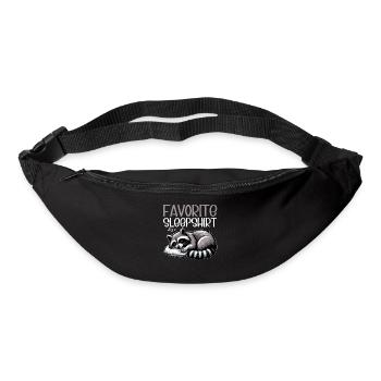 Offizielles Schlafshirt Lustiger Waschbär - Gürteltasche - Schwarz - Vorne