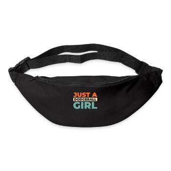 Völkerball juste une fille de ballon chasseur - Sac banane - noir - Devant