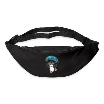 Skydiving penguin in adventure - Bum bag - black - Front