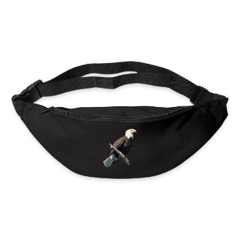 Pygargue à tête blanche Weißkopfseeadler - Sac banane - noir - Devant