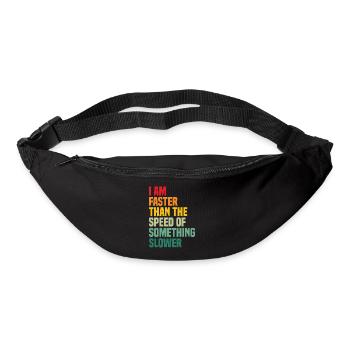 Je suis plus rapide que la vitesse de quelque chose de plus lent Jok - Sac banane - noir - Devant