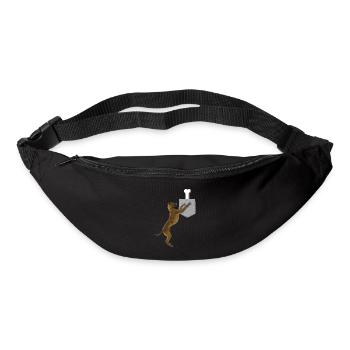 Dog Reaching For Bone In Your Fake Pocket Animal - Bum bag - black - Front