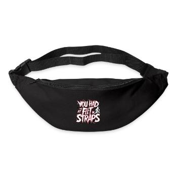 Tu m’avais à mes pieds en sangles 55 - Sac banane - noir - Devant