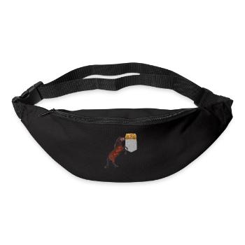 Pferd, das Nach Heu In Ihrer Falschen Tasche Greift Lustig - Gürteltasche - Schwarz - Vorne