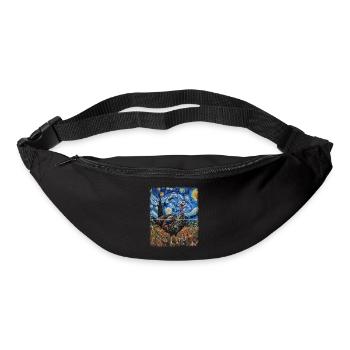 Turkey Hunting Turkey Hunter Starry Night Painting - Bum bag - black - Front