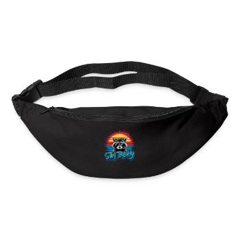 Stay Trashy Lustiges Kostüm Waschbär - Gürteltasche - Schwarz - Vorne