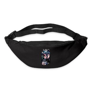 Frau Ninja Geometrische Ninja Spiele - Gürteltasche - Schwarz - Vorne