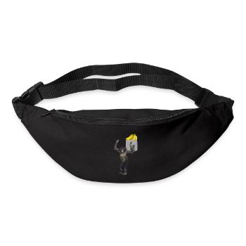 Chimpanzé attrapant une banane dans votre fausse poche - Sac banane - noir - Devant
