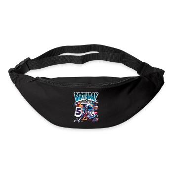 Astronaute 5e anniversaire Espace - Sac banane - noir - Devant
