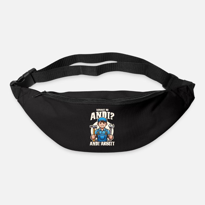 Handwerker Andi Arbeit Geschenk Sprüche Lustig - Gürteltasche - Schwarz