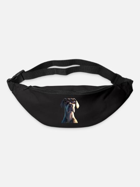 Deutsche Dogge Hatzrüde Saupacker Große Doggen - Gürteltasche - Schwarz