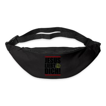 jesus liebt dich - Gürteltasche - Schwarz - Vorne