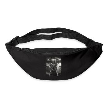 Tabby Katze UFO Alien Außerirdischer Selfie - Gürteltasche - Schwarz - Vorne