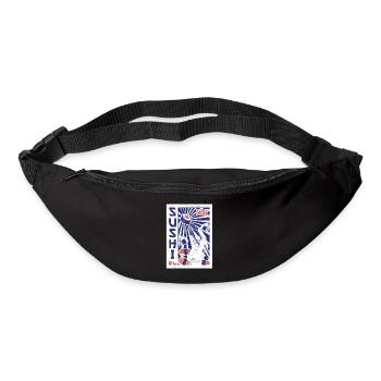 Sushi Essen Japan Nigiri Geschenk - Gürteltasche - Schwarz - Vorne