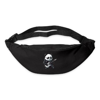 Heavy Metal Panda Rocker mit Gitarre - Gürteltasche - Schwarz - Vorne
