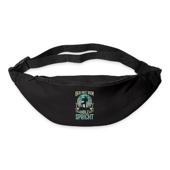 Der mit dem Holz spricht - Gürteltasche - Schwarz - Vorne