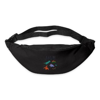 JAN - Schöner Jungen Name mit Dinosaurier - Gürteltasche - Schwarz - Vorne