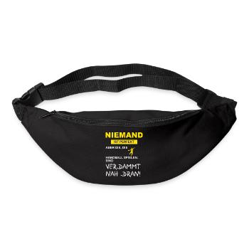 Niemand ist perfekt aber die die Handball spielen - Gürteltasche - Schwarz - Vorne