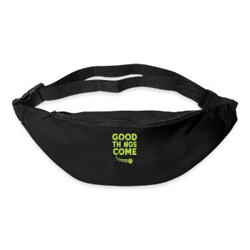 Drôle de joueur de tennis raquette bon - Sac banane - noir - Devant