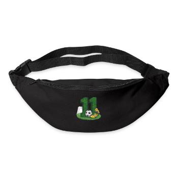 11e anniversaire 11 ans de football Joueur de football - Sac banane - noir - Devant