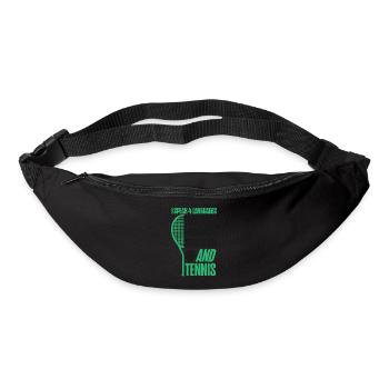 Drôle de joueur de tennis raquette je parle - Sac banane - noir - Devant