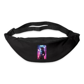 Cyberpunk VR Girl - Futuristische virtuelle Realität - Gürteltasche - Schwarz - Vorne