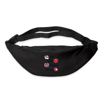 Eat Sleep Dodgeball Repeat Team Game Prisonball - Bum bag - black - Front