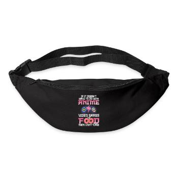 Anime, Jeux vidéo ou food, Manga, Otaku, Japonais - Sac banane - noir - Devant