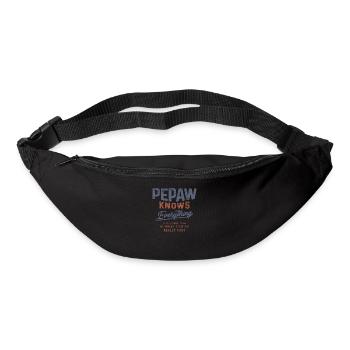 Pepaw weiß alles - Großelterntag - Gürteltasche - Schwarz - Vorne